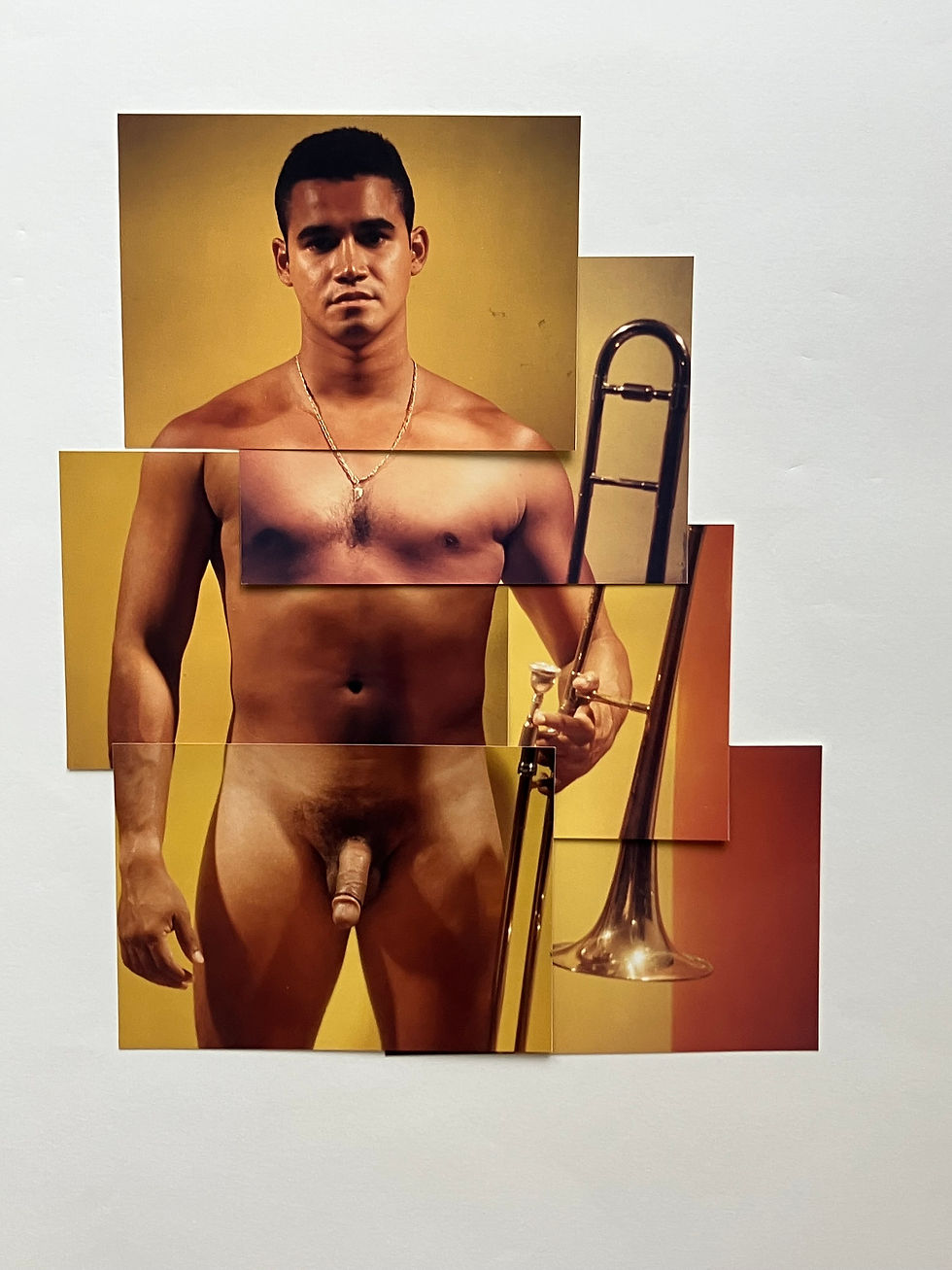 Celso Castro color photography male nude figurative photocollage