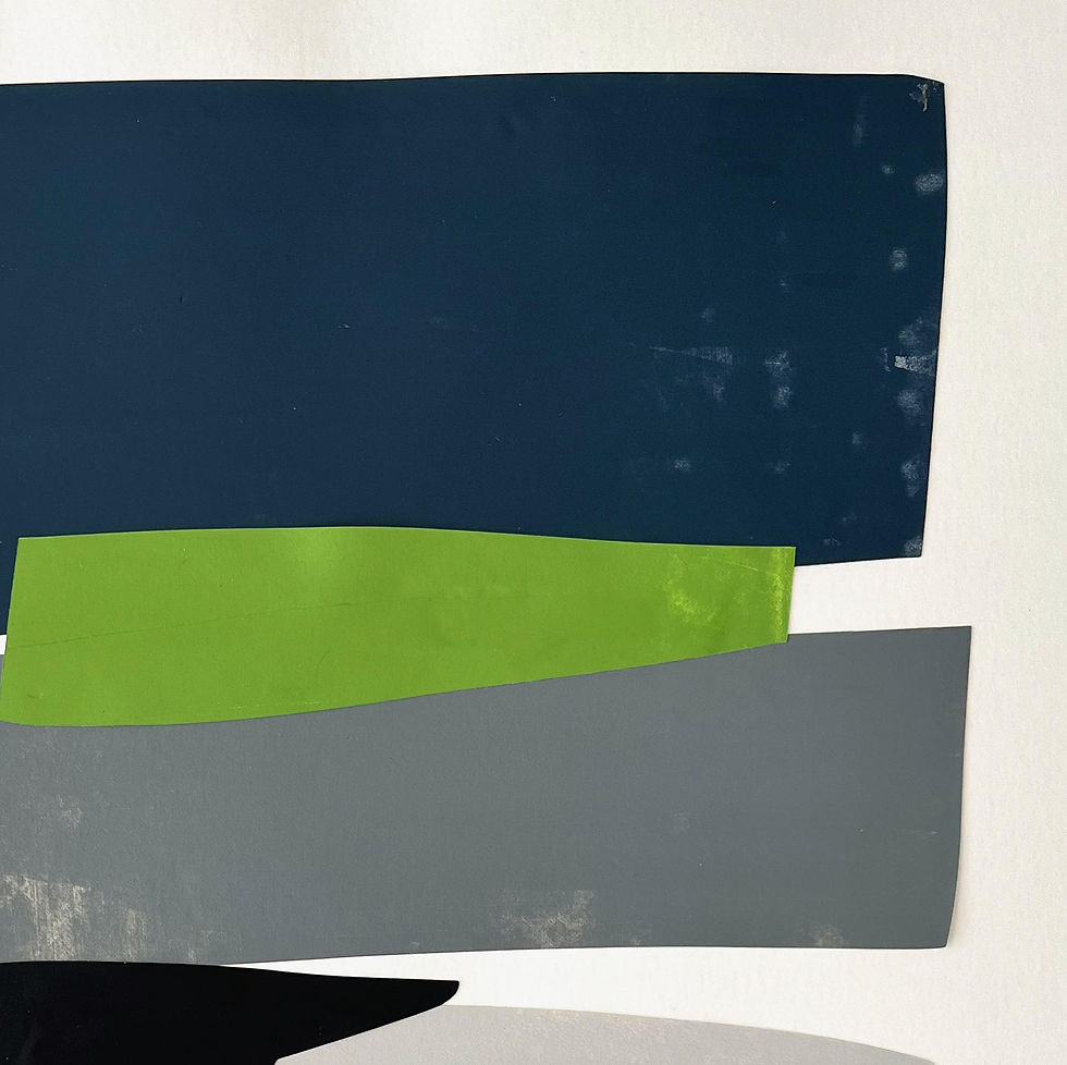 Thumbnail: Alejandra Quintanilla painting abstract acrylic paper geometric works on paper