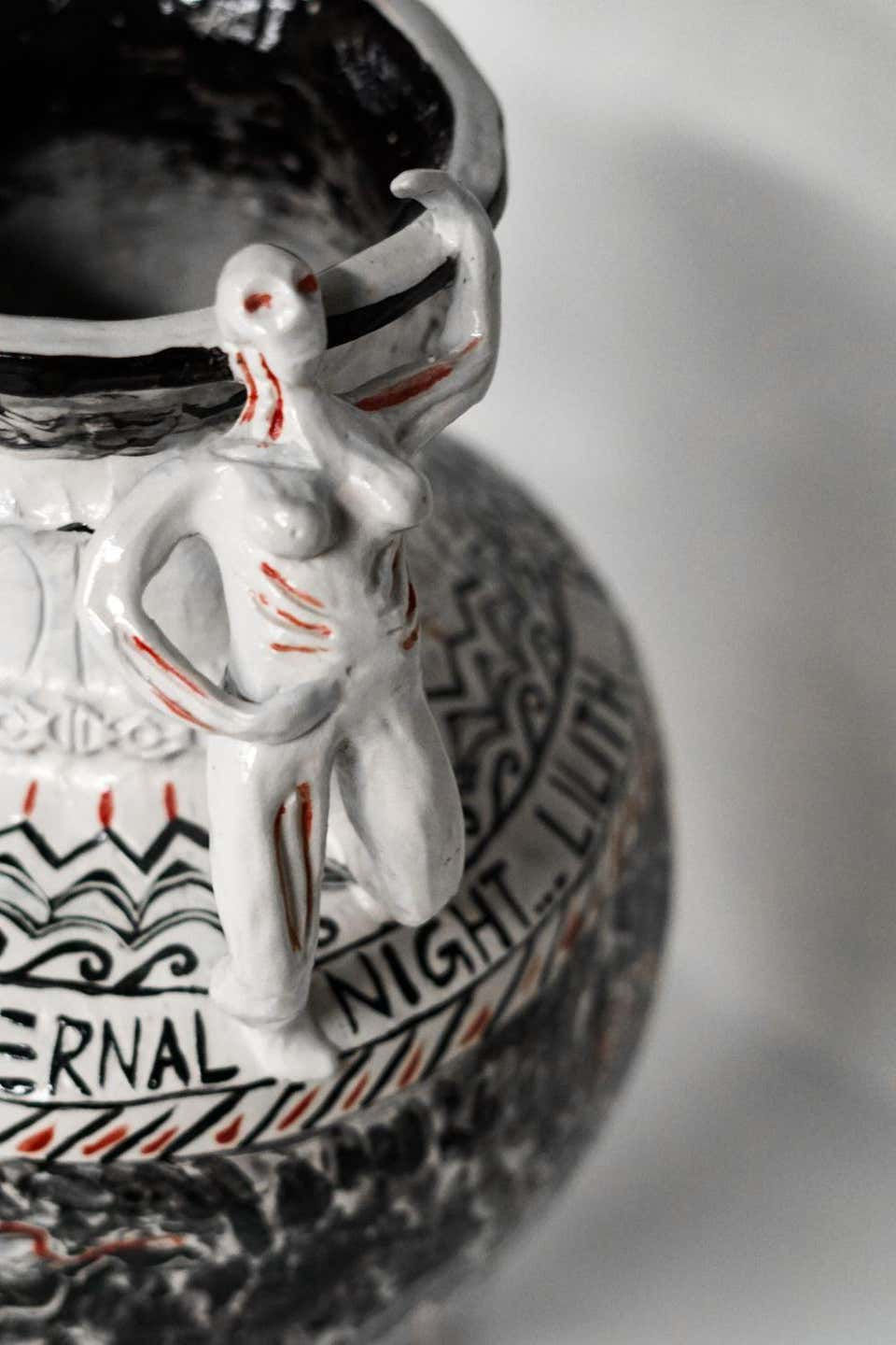 Thumbnail: Alex Hodge, Hand-built and carved porcelain vase, sculpture, contemporary art