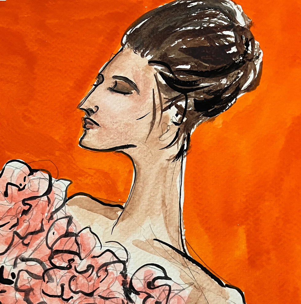 Manuel Santelices drawings works on paper fashion watercolors celebrities photographer