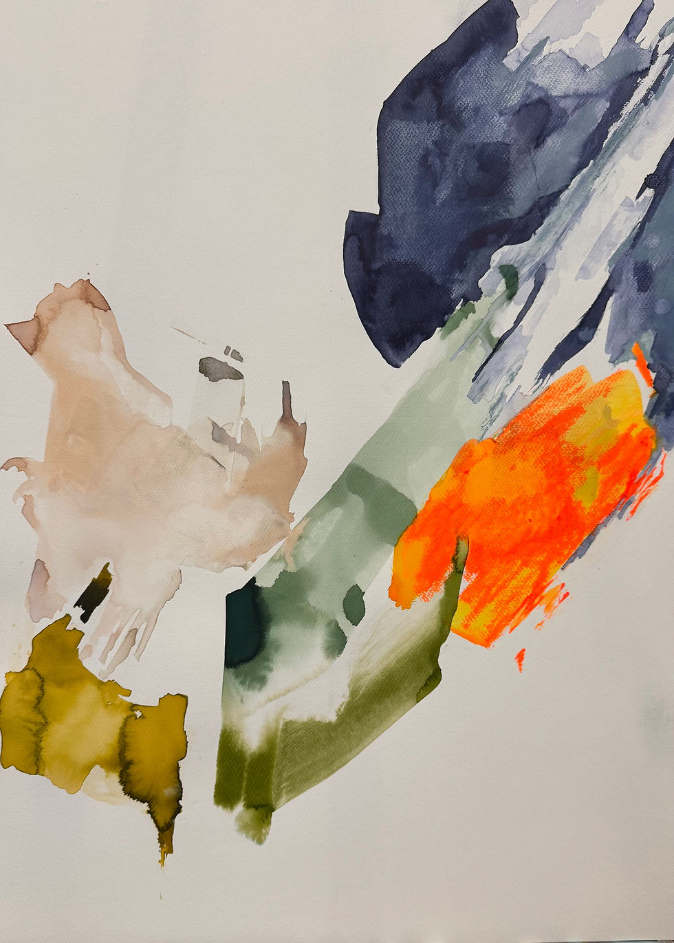 From the Impermanence series Mixed media on paper 300 grs abstract painting colors