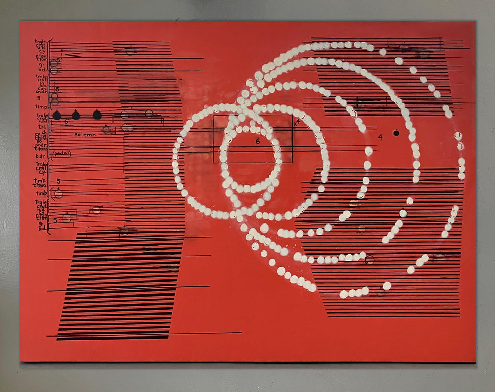 Thumbnail: Red, oil on canvas Sergio Bazan abstract painting contemporary music argentinian artists