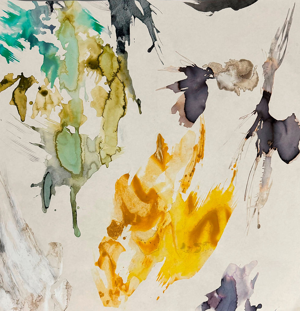 Liquid Life, Rosario Briones, Abstract paintings, Mixed media Paper