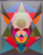 Neerja Chandna Peters, Geometric Painting, Abstract, Circle, canvas, contemporary art
