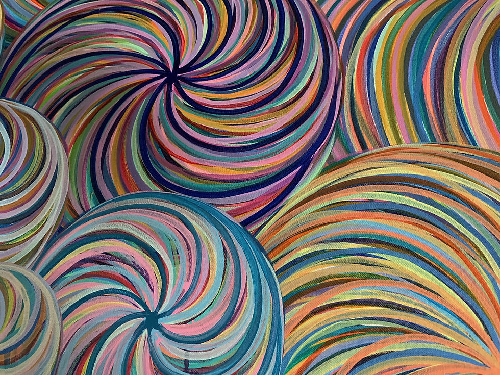 Yunior Marino abstract oil on canvas abstract painting color geometric mantra