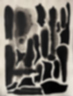 No title 2, 2018 From Works on Paper Series Black ink on paper