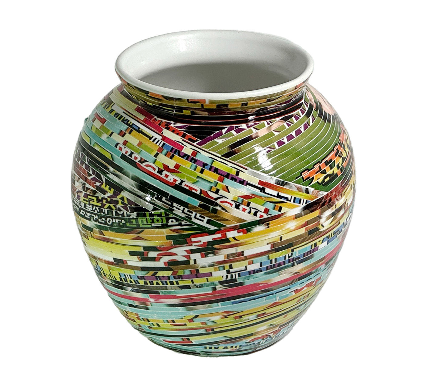 From the series Jjirasi Vase, Ceramic, PVC Sticker and Resin, sculptures