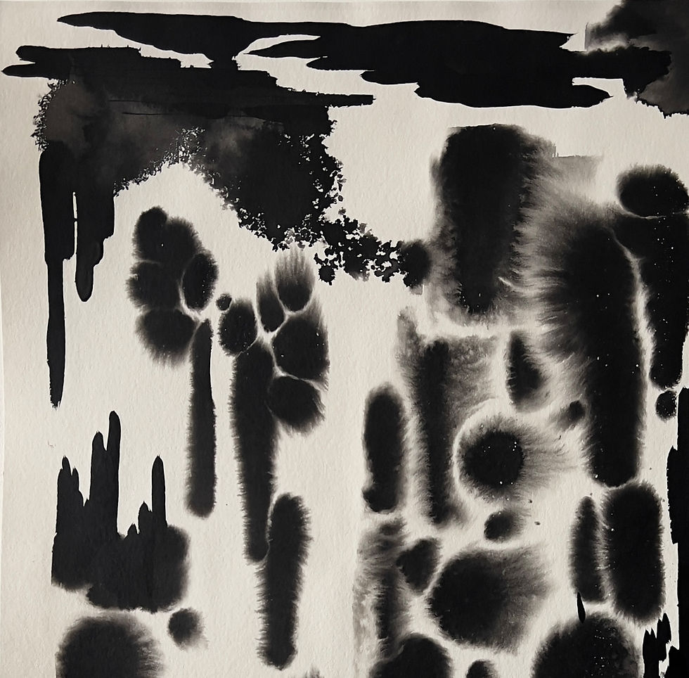 No title 3, 2018 From Works on Paper Series Black ink on paper