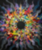 Yunior Marino Abstract Acrylic paint on canvas contemporary geometric