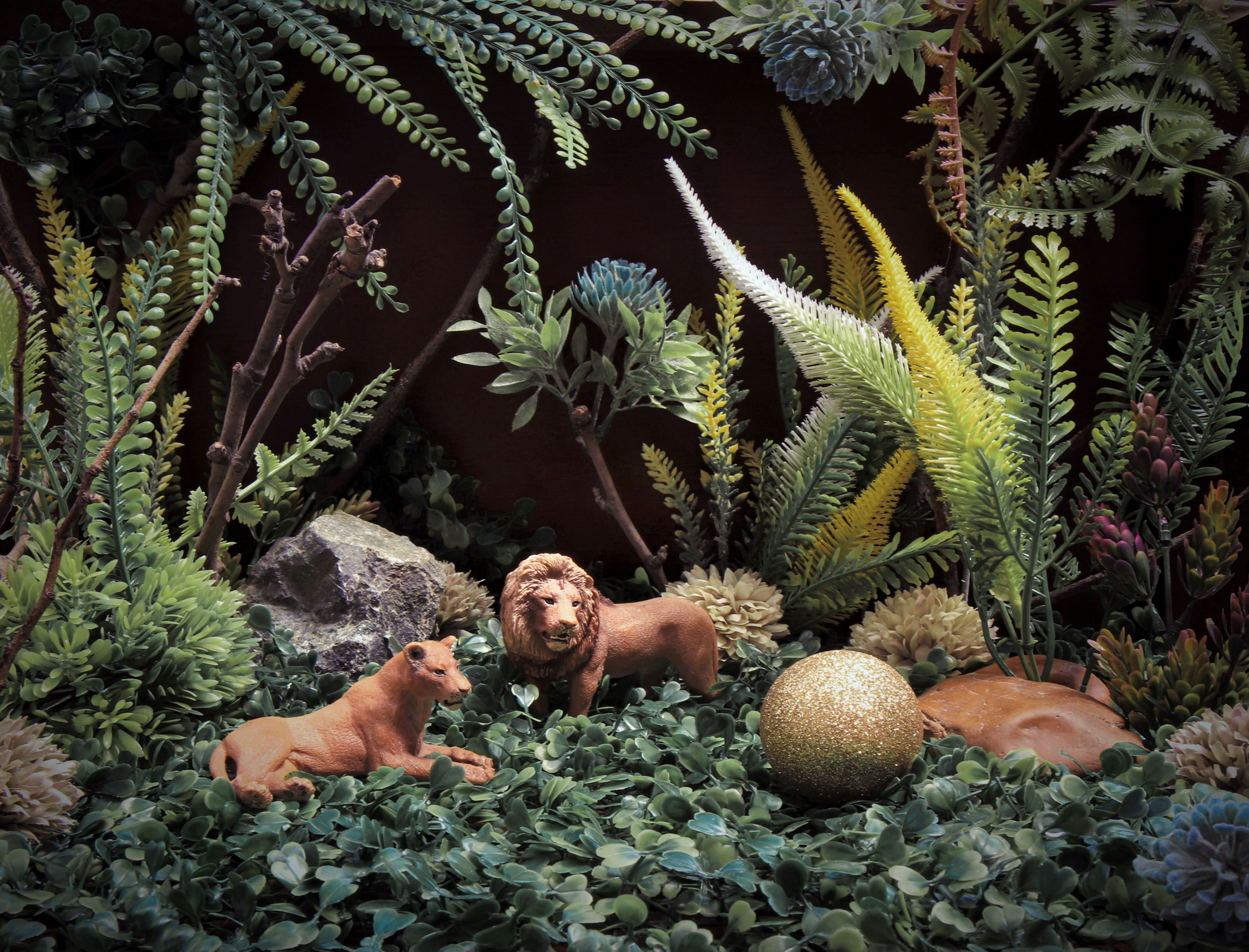 The Lions, Dubravka Lazić Color Photograph Still-life figurative toys animals contemporary art