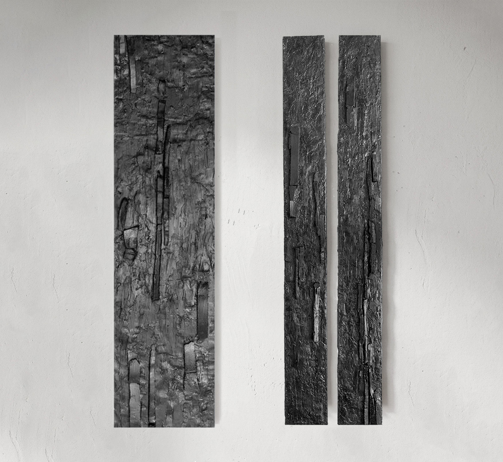 Bark and Reliefes, 2018, Aquaresin and Pigment Wall Sculptures, Carla Gimbatti