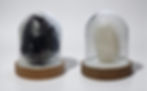 Geoide #1 and #3 Diptych, 2019  From The Geoide Series  Polyurethane and acrylic paint, paraffin elements and plastic beads p