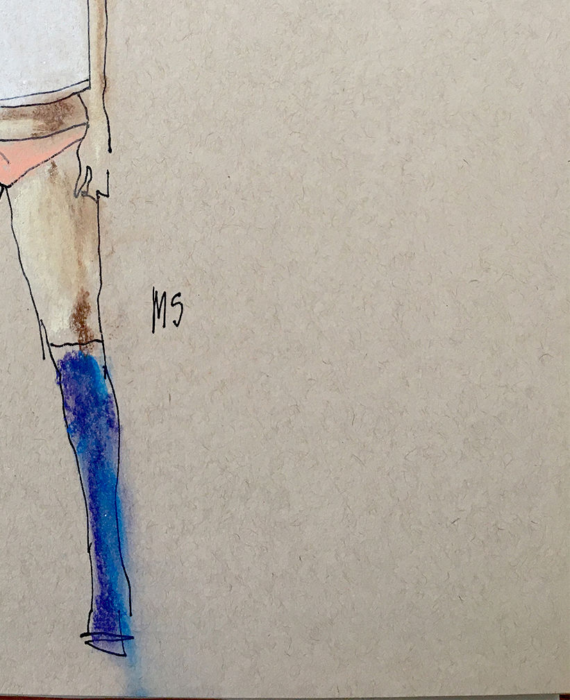 Thumbnail: Manuel Santelices drawings works on paper fashion  watercolors celebrities society design