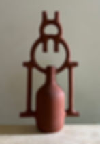 Sculptures Aniana Heras Red stoneware handmade abstract contemporary art