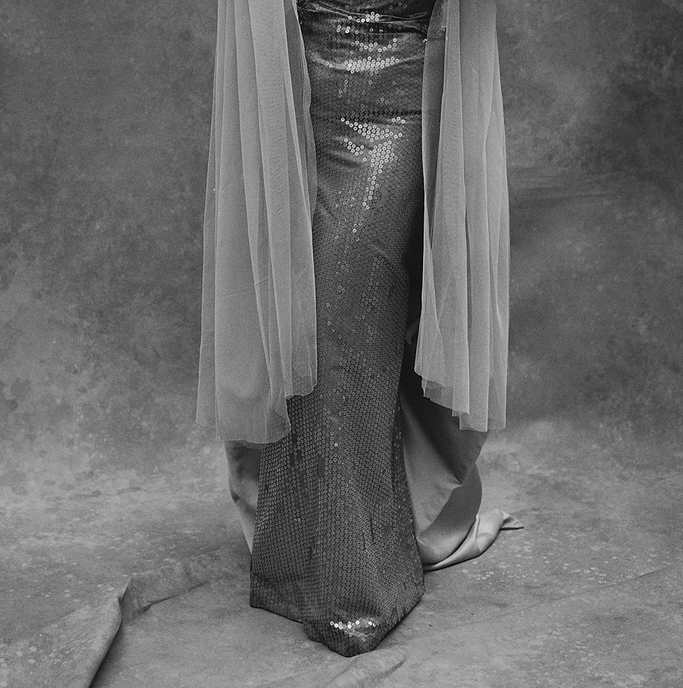 Thumbnail: Joey Arias Channeling Billie Holiday, NYC, 1992. Michael James O'Brien B&W fashion portrait  Photography contemporary  trans