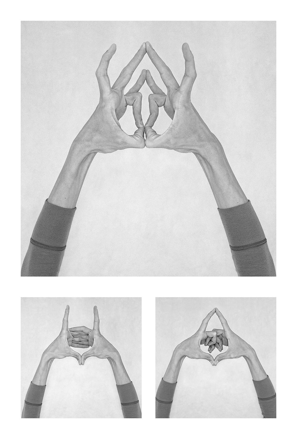 Nico Baixas Hands people black and white fingers figurative circus Chiromorphose