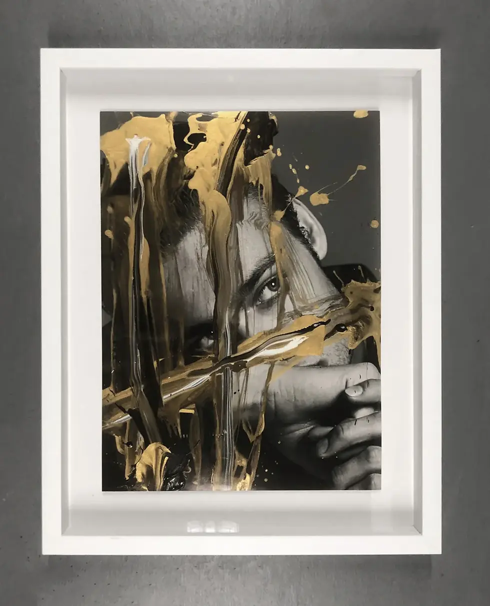 Hunter & Gatti photography contemporary mix media portrait figurative B&W fashion
