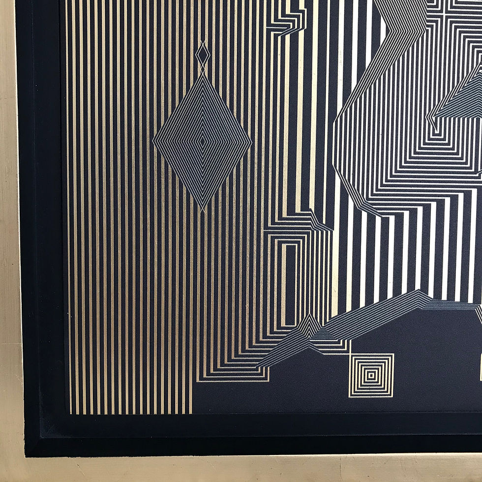 Thumbnail: Detail of Untitled 15 with angular forms and geometric patterns