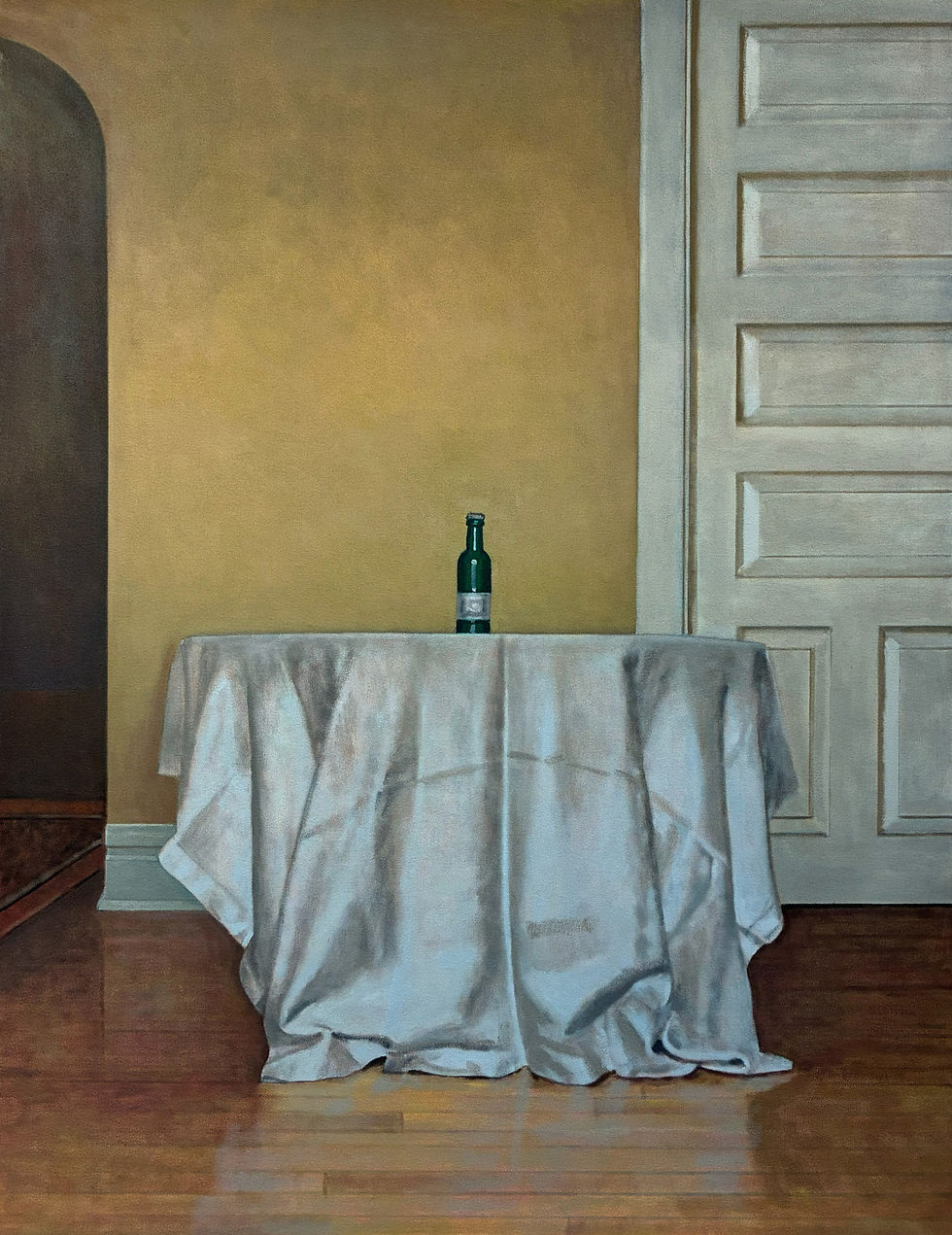 Thumbnail: Green Bottle, 2019  From The Paintings Series  Oil on canvas Chris Terry
