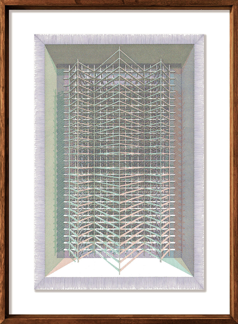 Rodrigo Spinel abstract contemporary drawings works on paper geometric