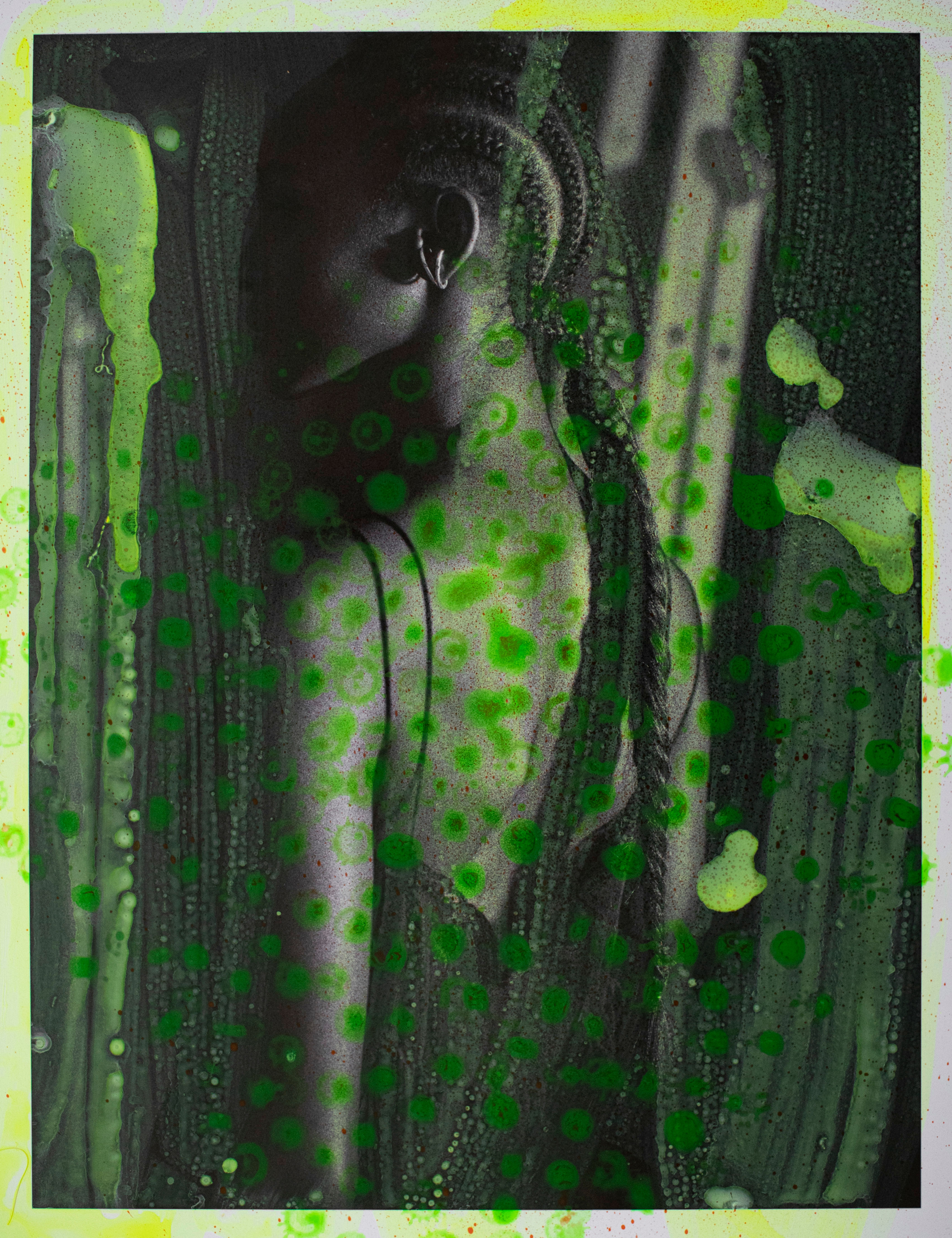 LVII Mixed media Hunter & Gatti Portrait figurative photograph intervened by the artists