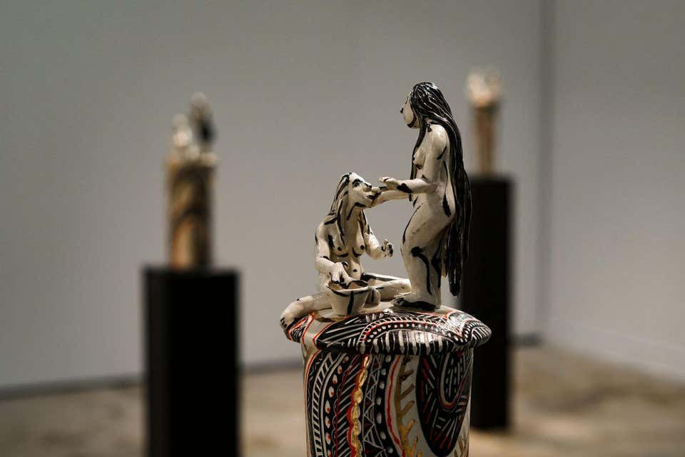 Thumbnail: Who Washes the Feet of Mary, 2019 - Alex Hodge Porcelain and Gold Sculpture