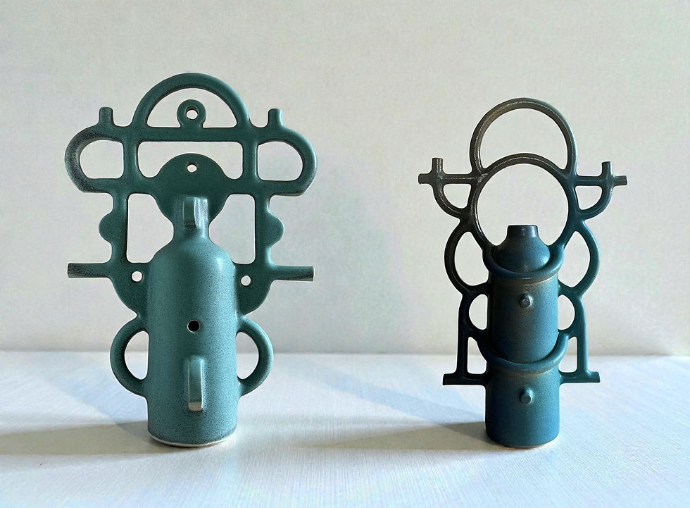 Sculptures Aniana Heras Glazed white stoneware abstract contemporary art