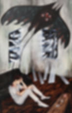 The Nigth_Ramonn Vieitez_figurative, painting, Oil on cotton canvas contemporary art