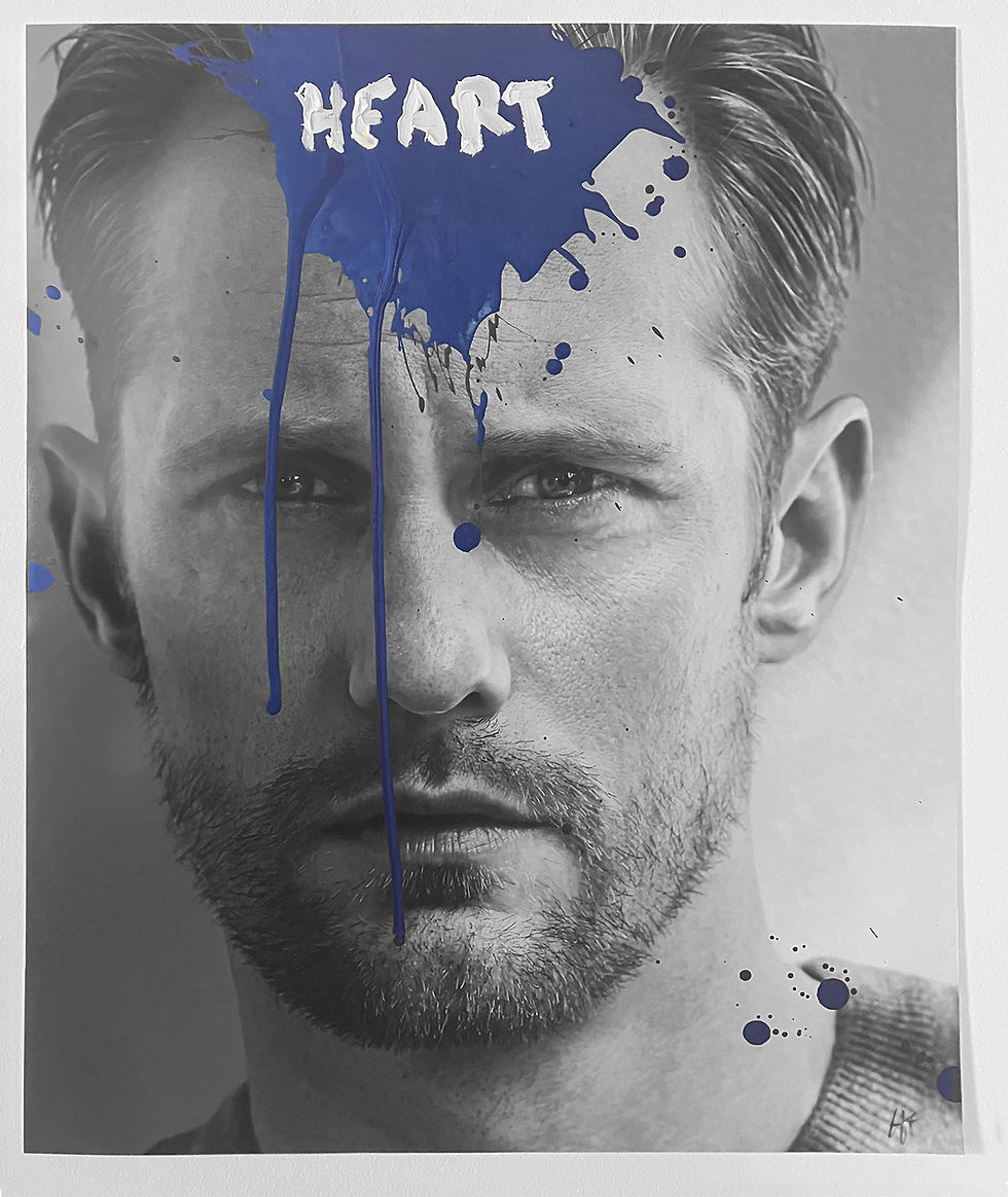 Thumbnail: Hunter & Gatti photography contemporary mixed media portrait figurative B&W fashion