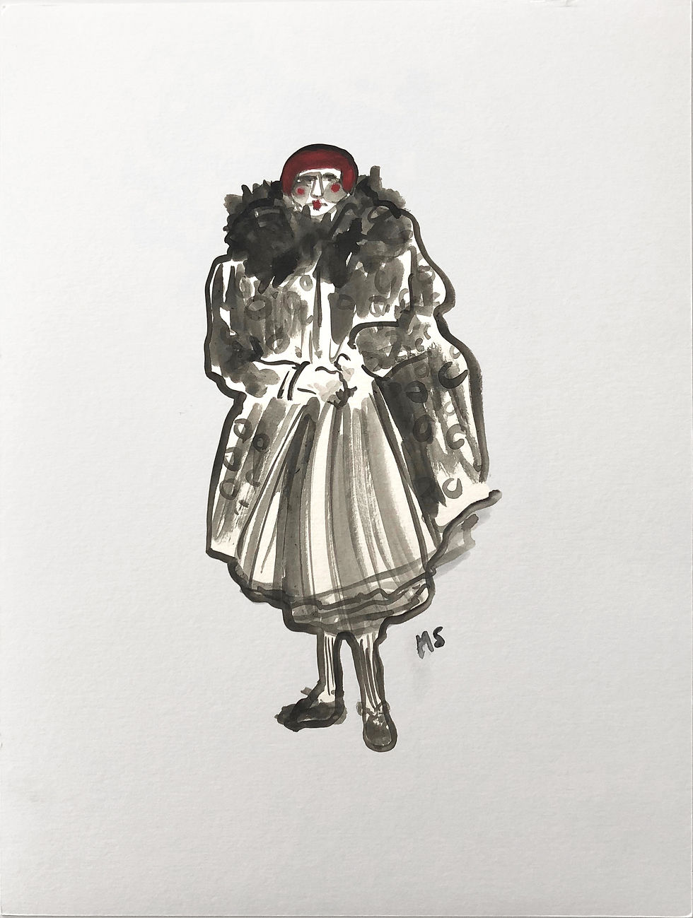 Lynn Yaegger, 2016 Manuel Santelices drawings works on paper fashion watercolors celebrities society design