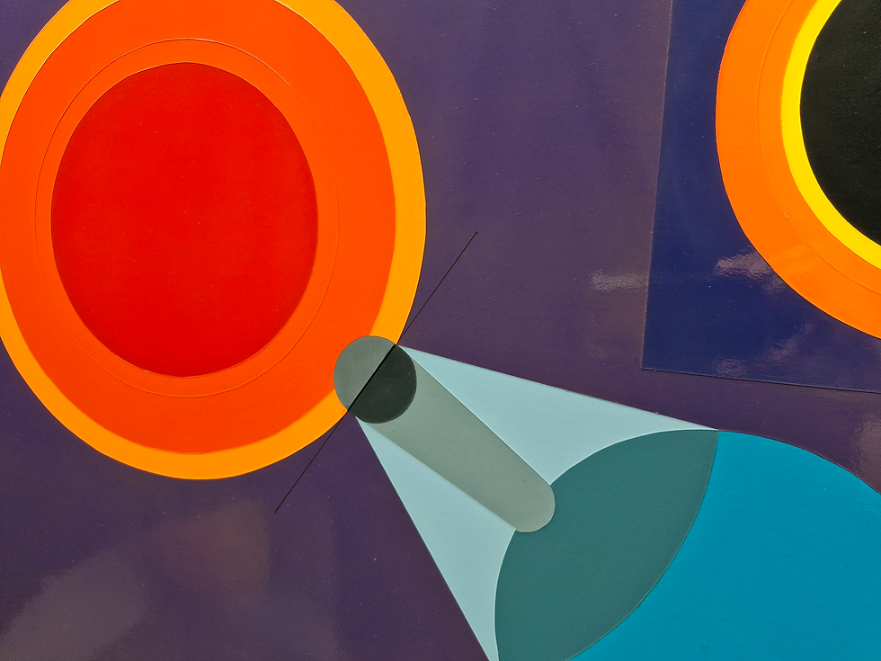 Thumbnail: Fredy Saul Serrano Mixed Media Contemporary abstract painting geometric colors