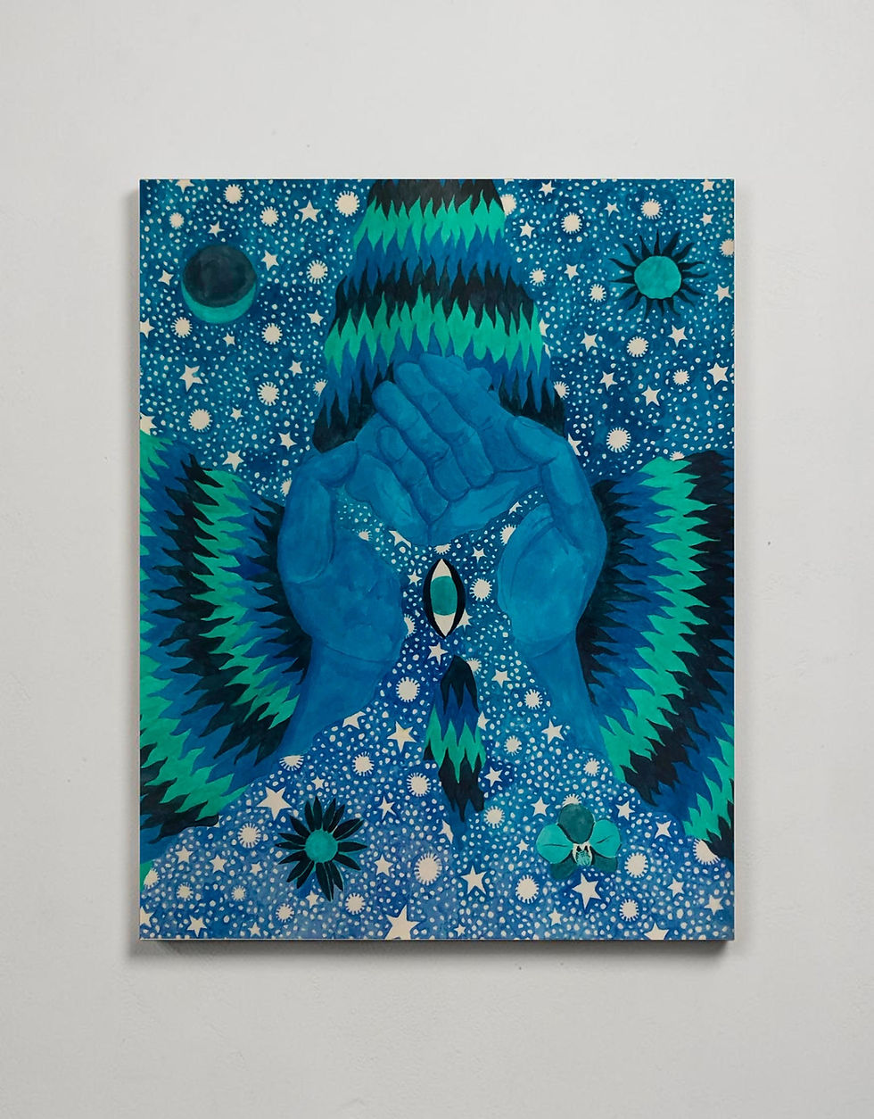 El regalo de la persistencia, (Framed) 2021 Tahuanty Jacanamijoy works on paper abstract figurative color