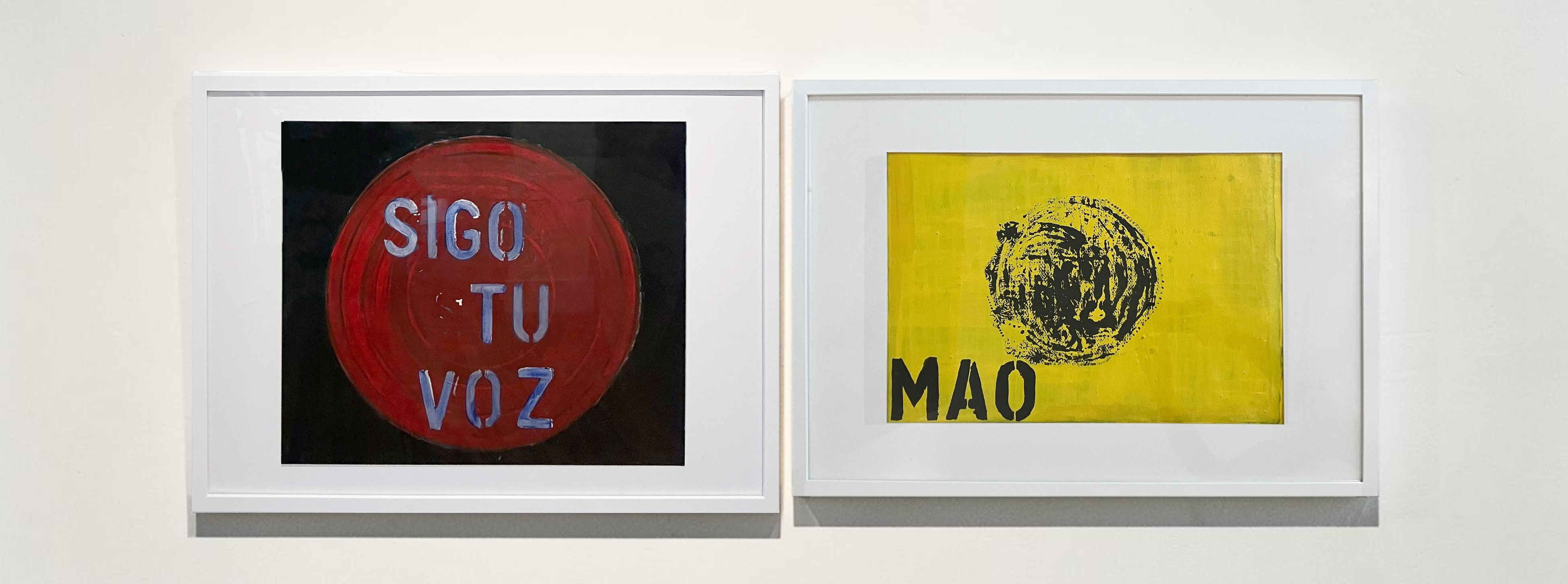 Sergio Bazan_Color Painting, text, circle, contemporary, Acrylic paint on paper