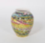 Jjirasi Vase, Ceramic, PVC Sticker and Resin, sculptures vessel design sculpture
