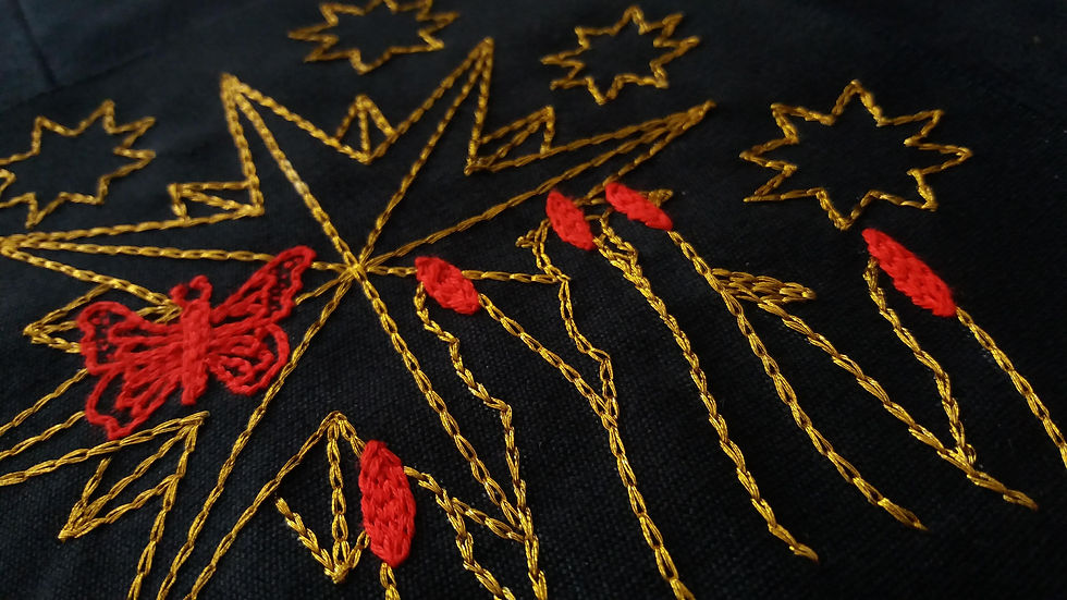 Thumbnail: Arcanos María José Franco mix media design textiles hand made tarot