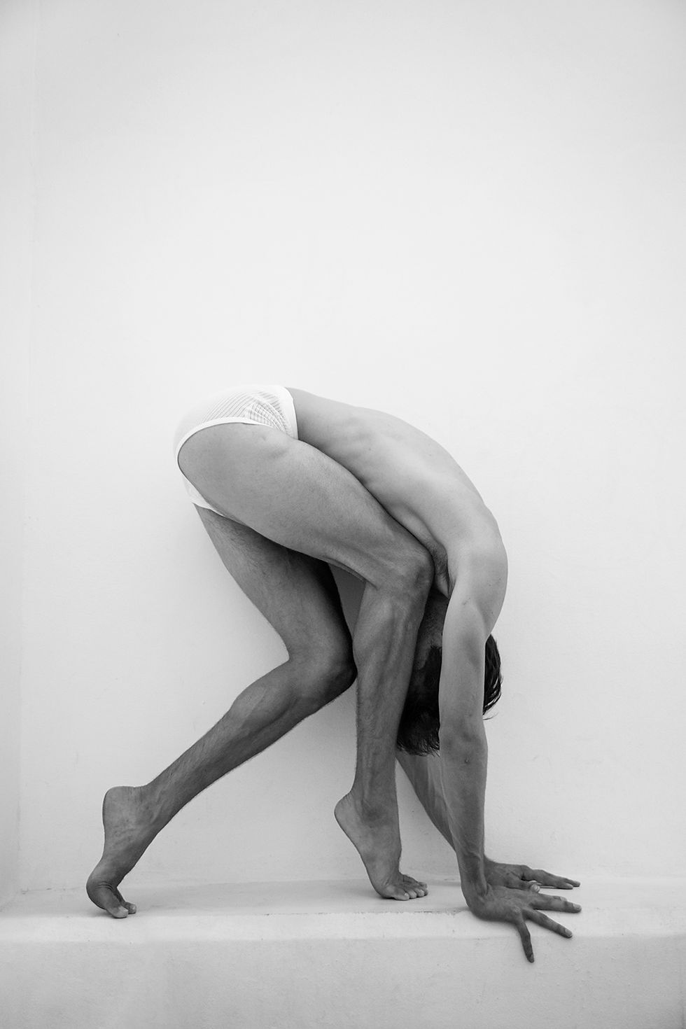 Man Curve RIcky Cohete black and white photograph male nude figurative