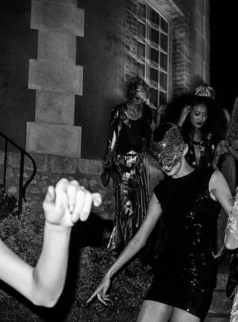 Thumbnail: Close-up of dionysian release showing baroque jewelry detail and harsh analog flash aesthetic, uninhibited fashion party doc