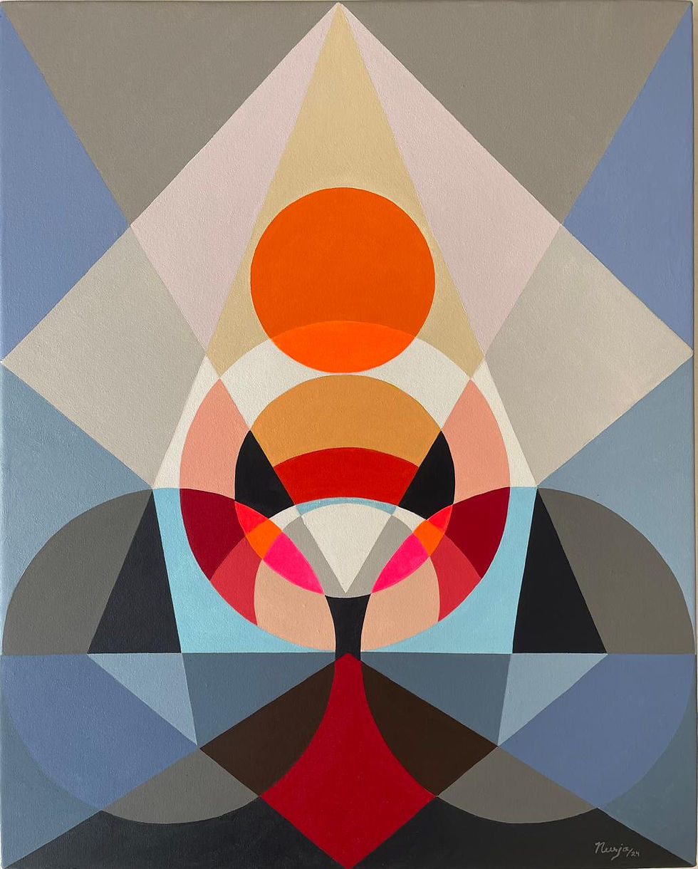 Neerja Chandna Peters, Geometric Painting, Abstract, Circle, Mandala