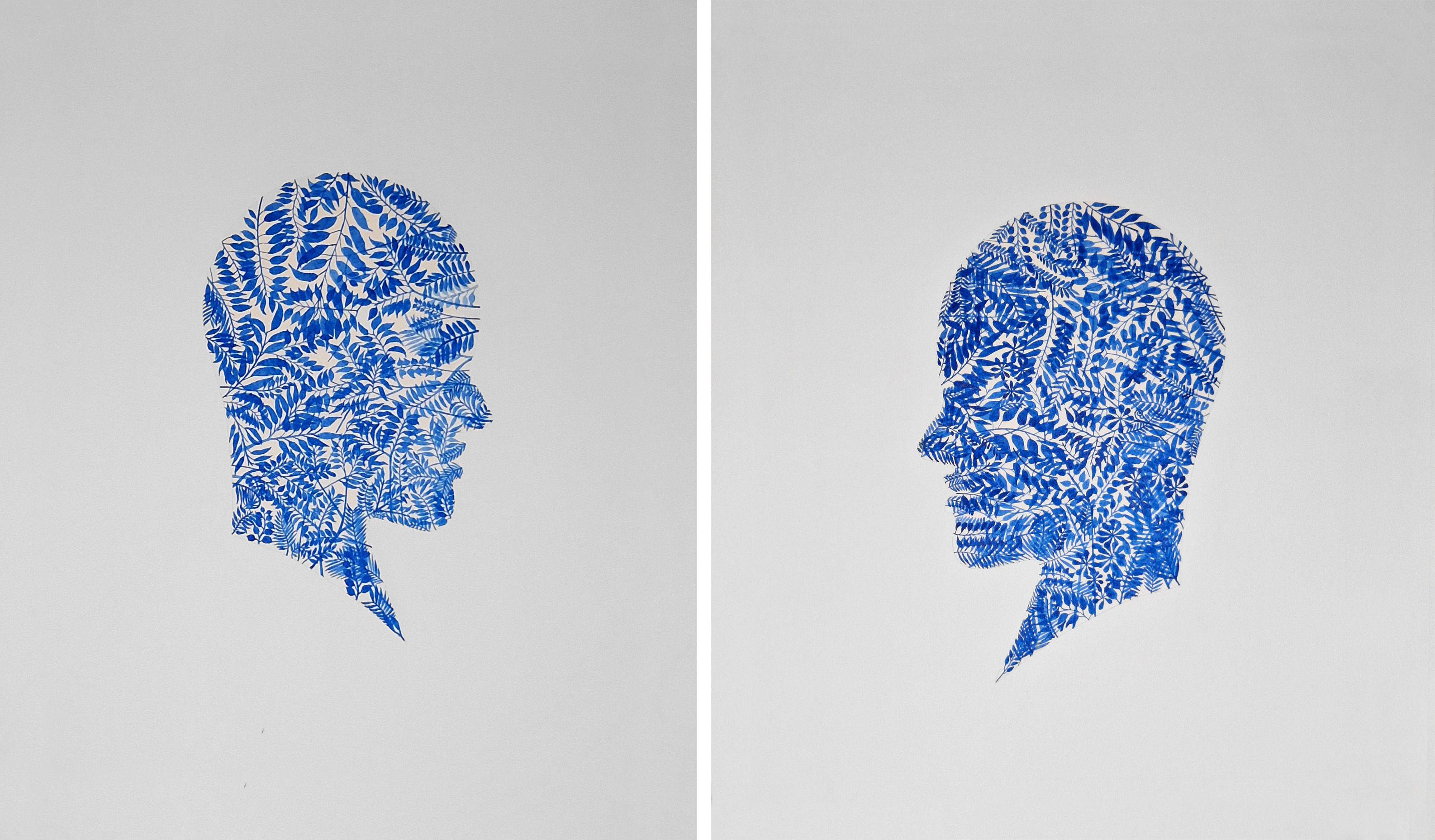 Acrylic paint on cellulose leather figurative abstract color portrait paintings