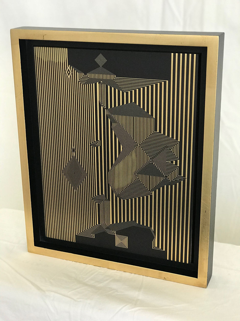 Thumbnail: Detail of Untitled 15 with angular forms and geometric patterns