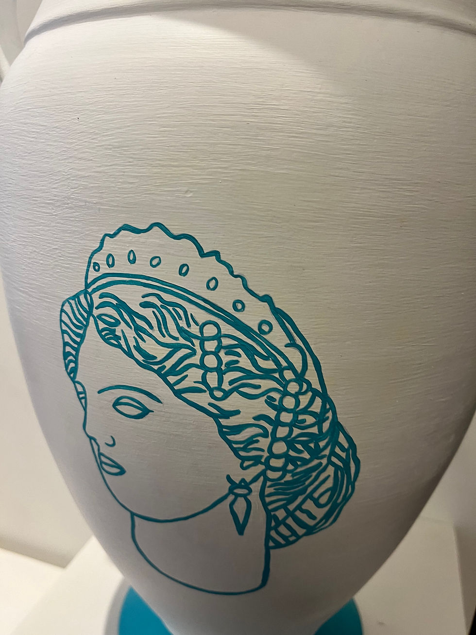 Thumbnail: Circe (Goddess) Amphora, 2023  From the series Gynaeceum  Hand painted ceramic