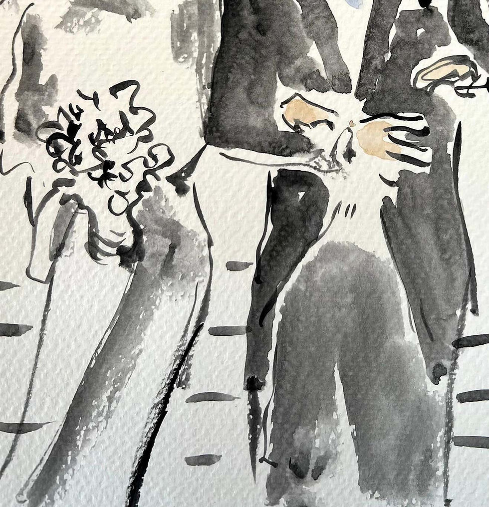 Thumbnail: Manuel Santelices drawings works on paper fashion  watercolors