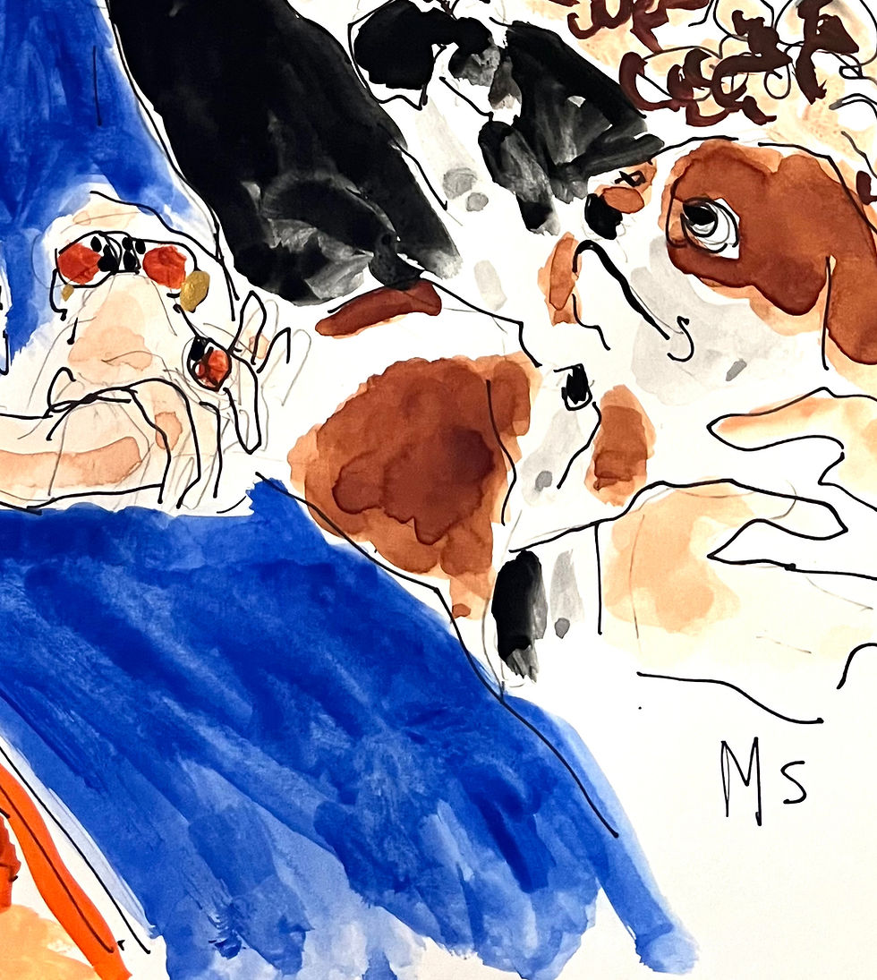 Thumbnail: Manuel Santelices drawings Watercolor and ink on paper design