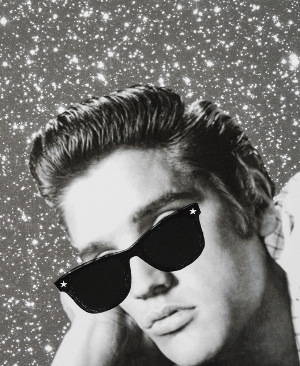 Thumbnail: Elvis Presley set, 2023  From The Castelloland Series  Digital photographs on glossy pearlescent paper  Limited Edition.