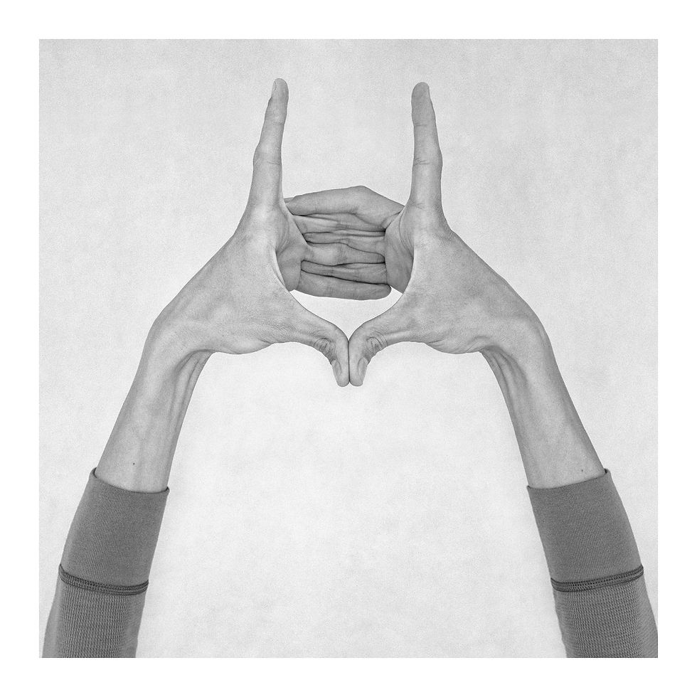 Nico Baixas Hands people black and white fingers figurative circus Chiromorphose