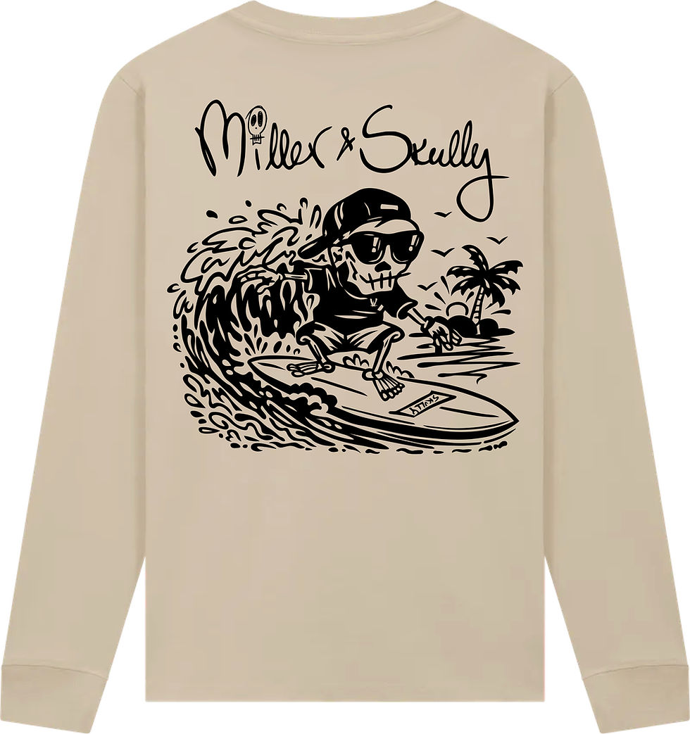 Thumbnail: Surfer Skully Long Sleeve Tee
