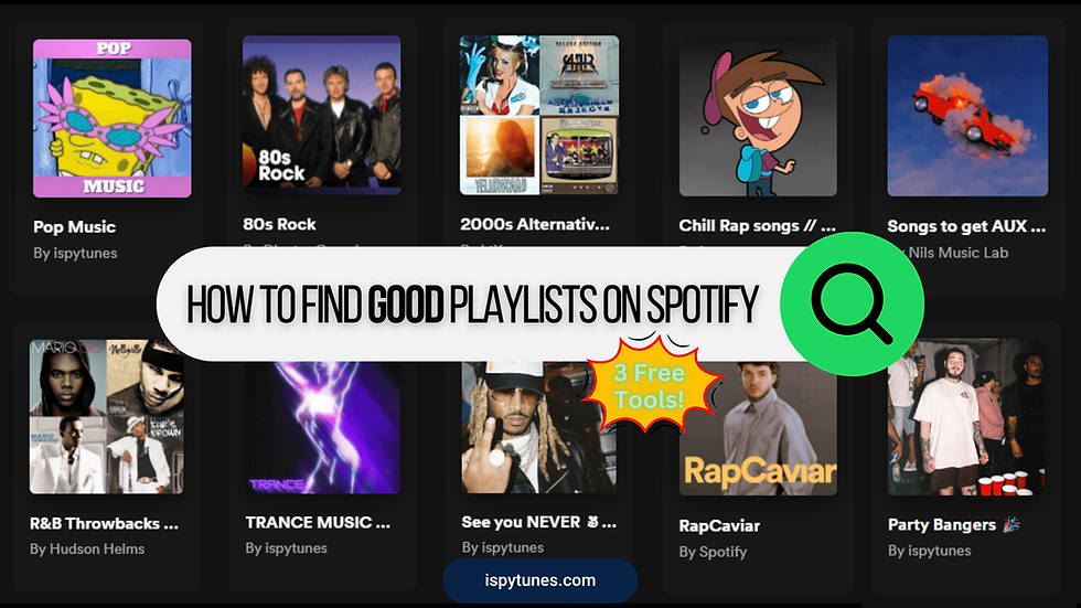 Do a professional Spotify playlist search with Spotalike, Chosic, or the iSpyTunes Spotify playlist finder