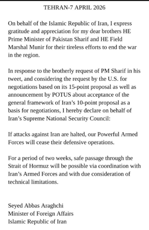 Tomada de Truth Social - @realDonaldTrump