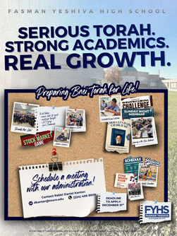 Fasman Yeshiva High School Open House flyer