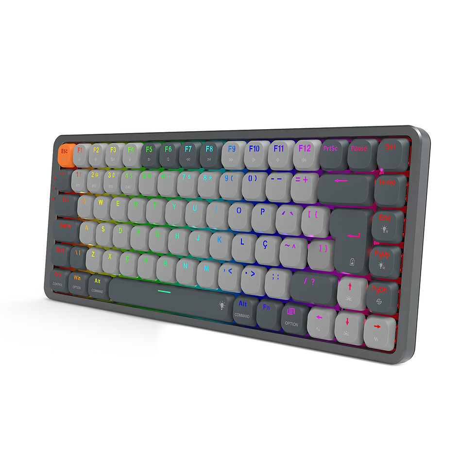 Miniatura: Teclado mecânico Low profile Sem Fio Redragon Azure RGB